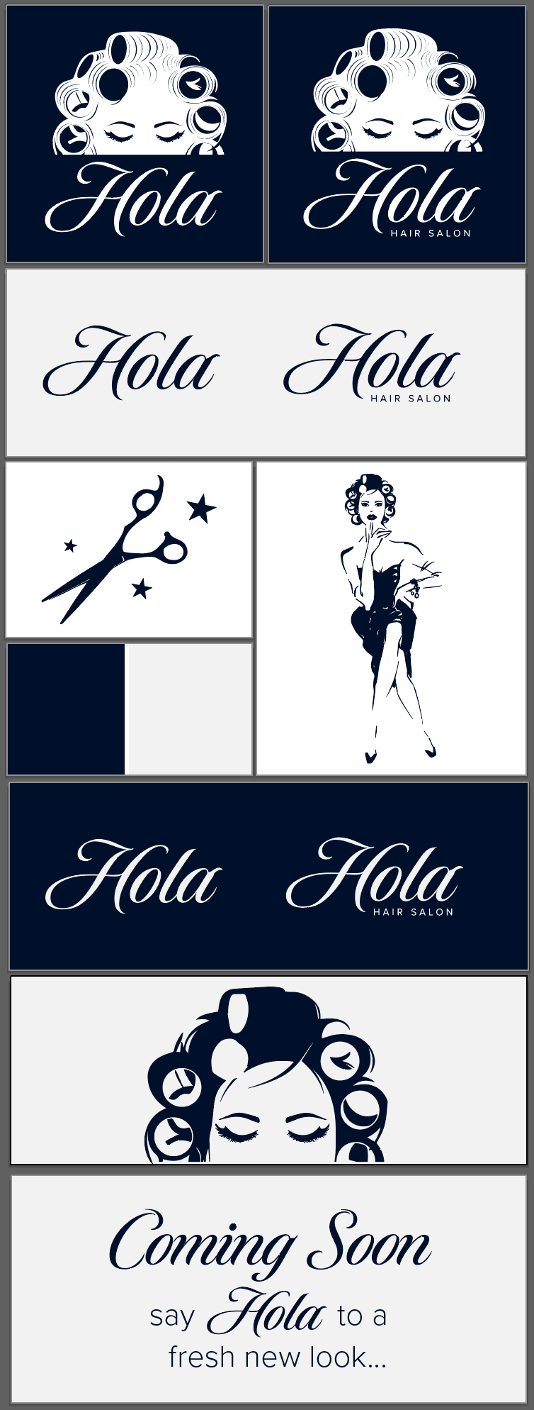 hola hair salon - brand identity and website design and development by shaye.design